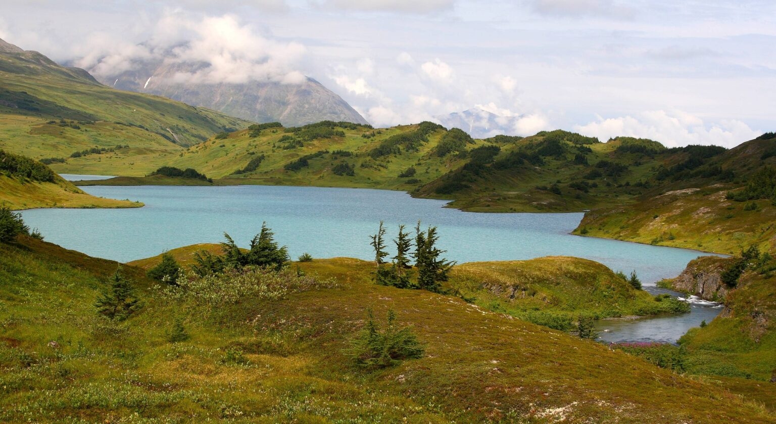 Scenic view of Lost Lake, Seward, Alaska