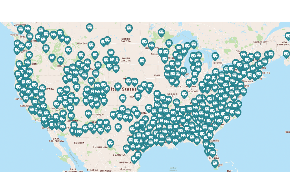 CampersCard Locations Map