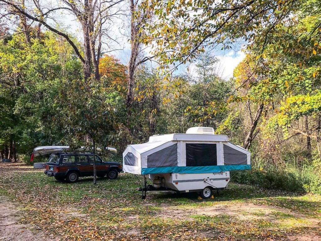 pop up camper dry camping